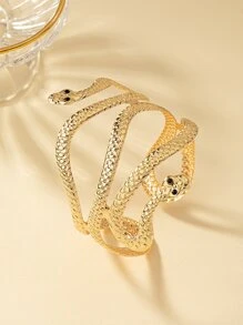 Brazalete con diseño de serpiente - Amarillo Oro - Ver 4