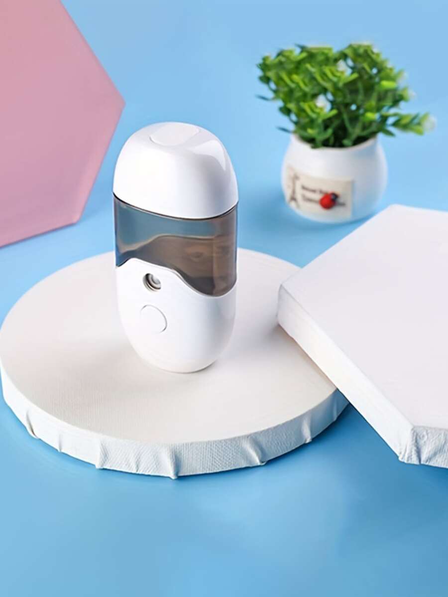 1入組ABS加濕器現代便攜式拼色桌面霧化器家用加濕器 - 白色 - 查看 1