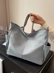 Fashionable High Capacity Women's Tote Bag With Shoulder/ Crossbody/ Handheld Straps, Multiple Pockets For Laptop
