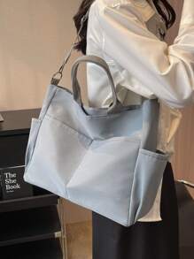 Fashionable High Capacity Women's Tote Bag With Shoulder/ Crossbody/ Handheld Straps, Multiple Pockets For Laptop