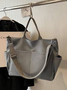 Fashionable High Capacity Women's Tote Bag With Shoulder/ Crossbody/ Handheld Straps, Multiple Pockets For Laptop