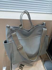 Fashionable High Capacity Women's Tote Bag With Shoulder/ Crossbody/ Handheld Straps, Multiple Pockets For Laptop