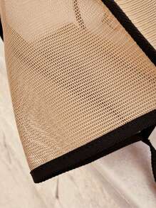 撞色滾邊海灘包 - 彩色 - 查看 7