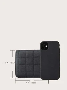 简约信用卡小号双折拉链女士钱包 PU 皮革身份证简约时尚现代商务周年纪念情人节生日礼物女士女士礼品袋礼物商务休闲学校用品教师礼物返校男士钱包钱包小钱包男士钱包真皮 - 黑色 - 查看 2