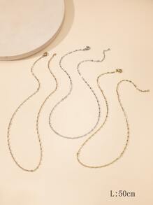 3pcs/set Minimalist Chain Necklace