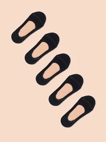 5雙素色隱形襪 - 黑色 - 查看 2