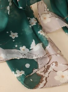 印花圍巾 - 綠色 - 查看 4