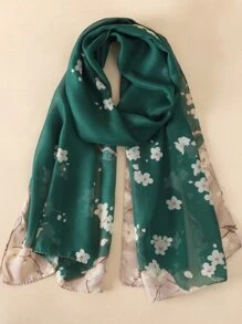印花圍巾 - 綠色 - 查看 5