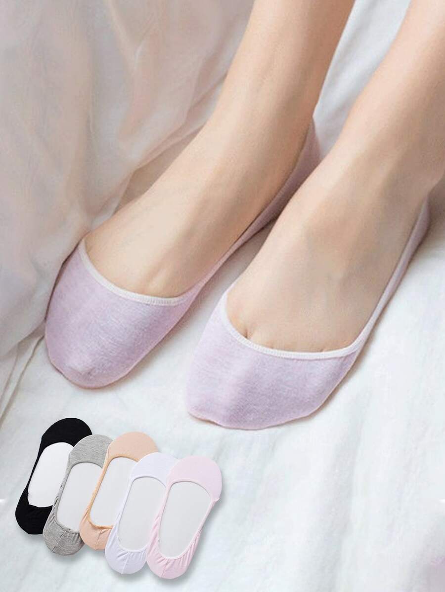 3 đôi vớ vô hình màu ngẫu nhiên - Nhiều màu - Xem 1