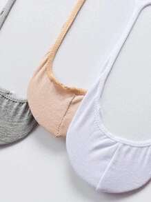 3 đôi vớ vô hình màu ngẫu nhiên - Nhiều màu - Xem 3