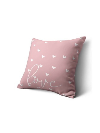 1入組心形和字母圖形靠墊套家居布藝裝飾抱枕套