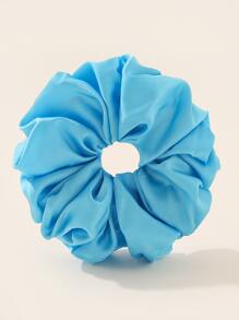Minimalist Solid Scrunchie Scrunchies Hair Ties Scrunchy Hair Ties, Casual Ponytail Head Accessories - Baby Blue - View 3