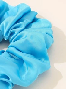 Minimalist Solid Scrunchie Scrunchies Hair Ties Scrunchy Hair Ties, Casual Ponytail Head Accessories - Baby Blue - View 5