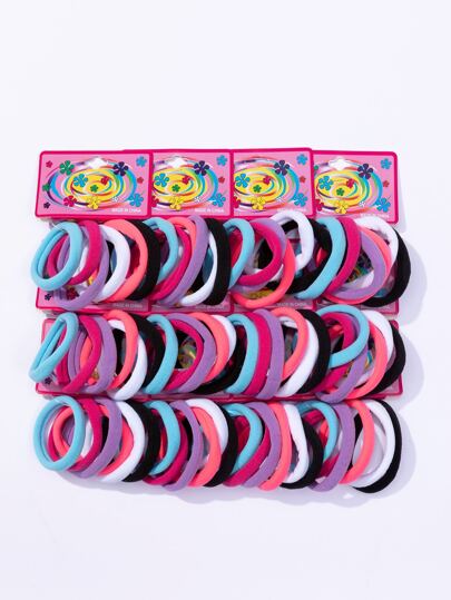 72 piezas de lazos de pelo sólidos casuales, sujetadores de coleta de dopamina, bandas elásticas para el cabello, scrunchies, cuerda para el cabello, lazos elásticos para el cabello, accesorios para el cabello, accesorios para la cabeza