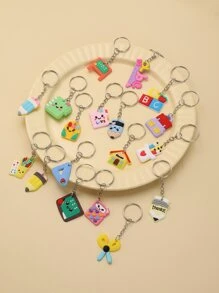 18入組兒童文具鑰匙鍊 - 彩色 - 查看 1