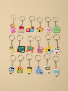 18入組兒童文具鑰匙鍊 - 彩色 - 查看 6