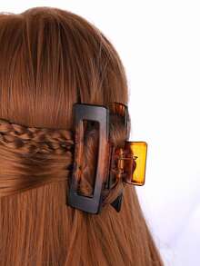 2pcs Rectangle Hair Claw - Multicolor - View 2