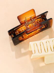 2pcs Rectangle Hair Claw - Multicolor - View 3