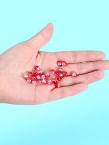 100 cái/bộ Phụ kiện trang sức hạt cườm DIY - Đỏ - Xem 2