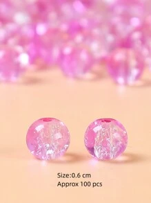 100入組/套6mm釘珠DIY首飾配件 - 玫瑰紅 - 查看 4