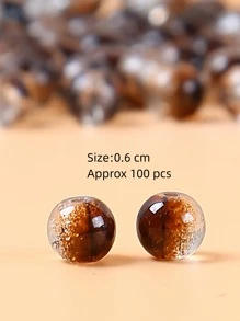 100pcs/set 6mm Bead DIY Jewelry Accessory - Brown - View 4