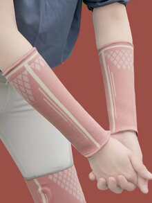 Sun Protective Anti UV 1pc Breathable Sports Arm Sleeve - Pink - View 2