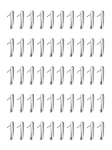 50pcs/set Minimalist DIY Earrings Accessory - Silver - View 1