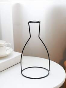 1pc Iron Flower Vase, Creative Black Vase For Flower,Home Decor,Flower Vase,Centerpiece,Table Decor Rama Decoration Rama - Black - View 4