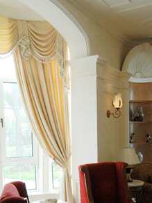 1 Máy Tính Màu Be Đơn Màn Màn Polyester Tua Rua Trang Trí Đơn Bảng Mất Điện Màn Cho Phòng Ngủ Và Phòng Khách - Màu be - Xem 3