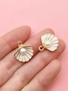 20pcs/Set Faux Pearl Decor Shell DIY Pendant Holiday