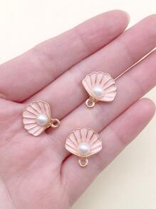 20pcs/Set Faux Pearl Decor Scallop DIY Pendant - Pink - View 2