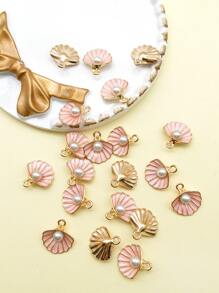 20pcs/Set Faux Pearl Decor Scallop DIY Pendant - Pink - View 4