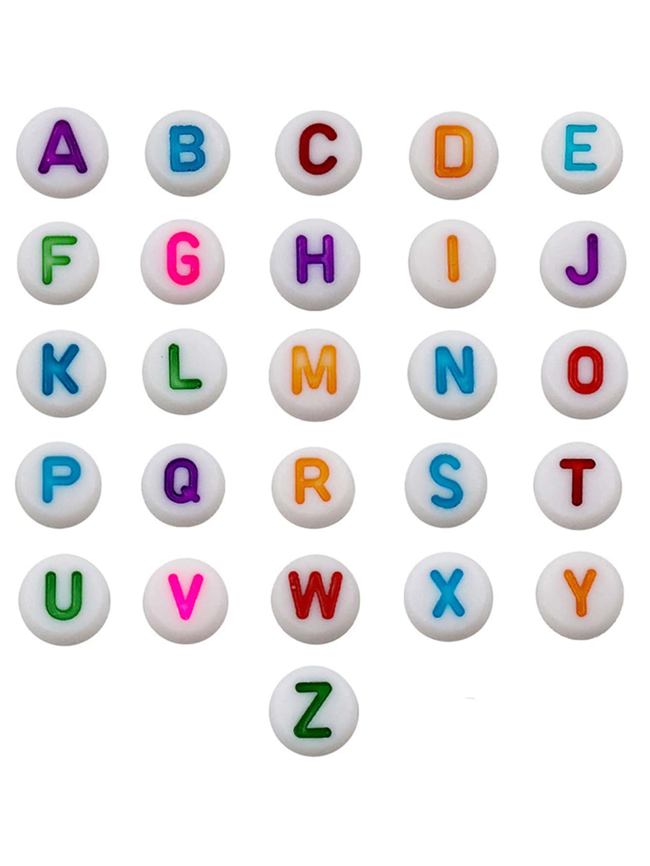 100 cái/bộ Chữ Đồ Họa Tự Làm Đính Hạt - trắng - Xem 1