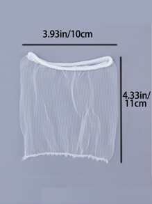 Bolsa de malla de colador desechable de 100 piezas, bolsa de filtro de malla de poliéster minimalista para cocina - Blanco - Ver 2