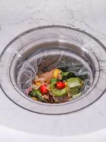 Bolsa de malla de colador desechable de 100 piezas, bolsa de filtro de malla de poliéster minimalista para cocina - Blanco - Ver 3