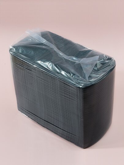 125 piezas Almohadillas desechables plegables impermeables para mesa de manicura, papel de arte de uñas, mantel de mesa de arte de uñas negro impermeable para práctica en salón