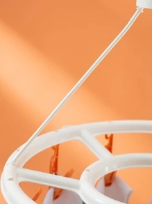 1pc Plastic Clothes Drying Rack & 20pcs Clothespin, Multicolor Drying Rack For Home - Multicolor - View 5