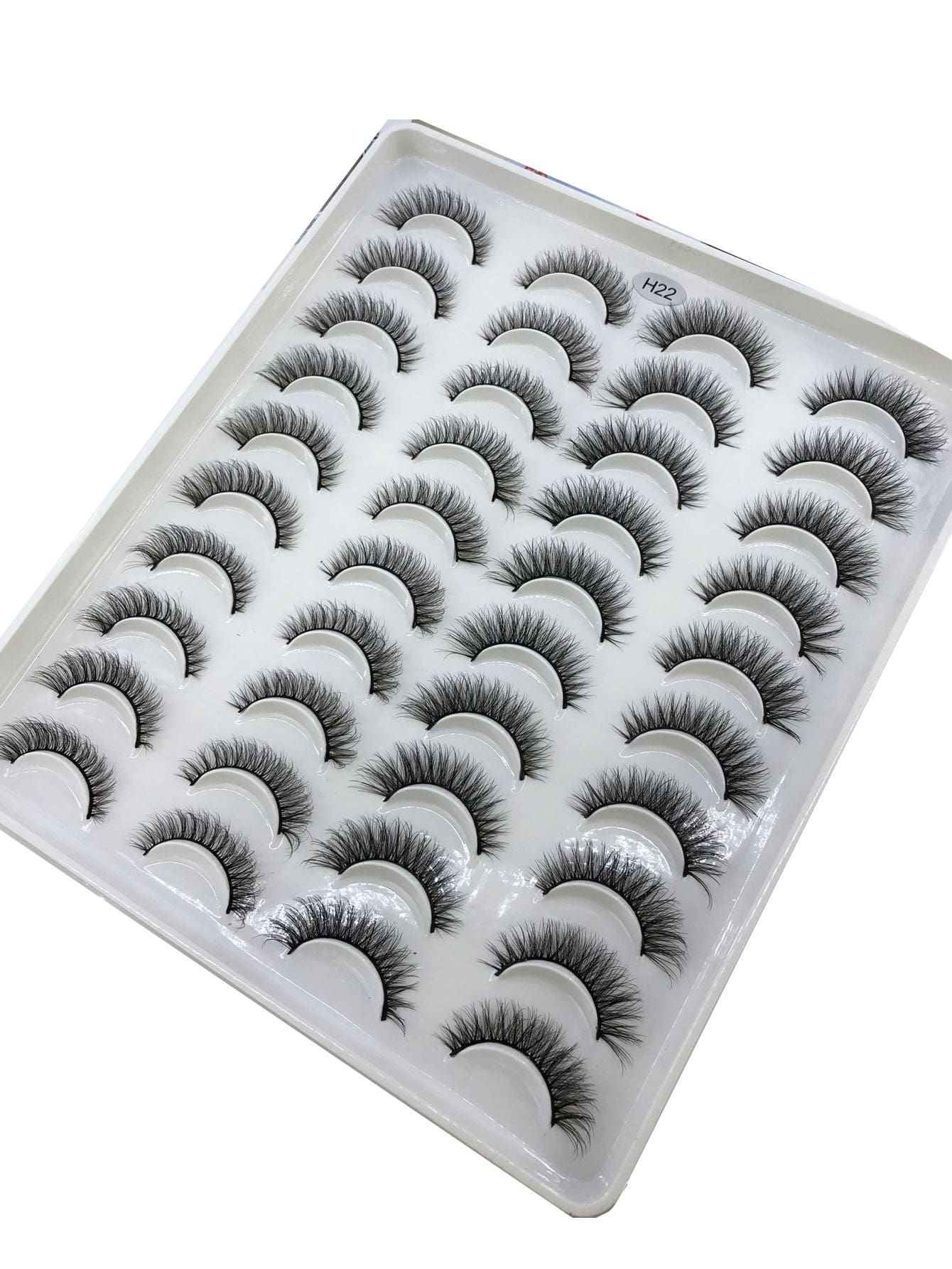 HBZGTLAD New 20 pairs of natural mixed 3D fake eyelashes makeup, fake eyelashes, makeup, beauty tool short eyelashes