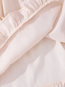 Da Ragazze Abiti con ricamo floreale collo quadrato con manica a sbuffo con volant - Rosa Baby - Visualizzare 3