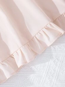 Da Ragazze Abiti con ricamo floreale collo quadrato con manica a sbuffo con volant - Rosa Baby - Visualizzare 4