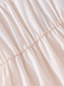 Da Ragazze Abiti con ricamo floreale collo quadrato con manica a sbuffo con volant - Rosa Baby - Visualizzare 6