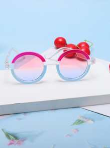 Children's Cute Round Frame Gradient Color Glasses - Multicolor - View 7