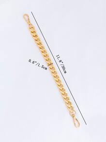 30mm Advanced Aluminum Make Chain Exceed Light Weight Bags Parts DIY Handles Accessory Handbag Strap - Gold - View 3