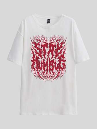 Nemons Slogan Graphic Drop Shoulder Tee