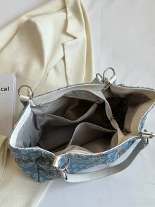 Sequin Decor Shoulder Tote Bag - Multicolor - View 4