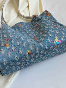 Sequin Decor Shoulder Tote Bag - Multicolor - View 5