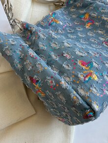 Sequin Decor Shoulder Tote Bag - Multicolor - View 6