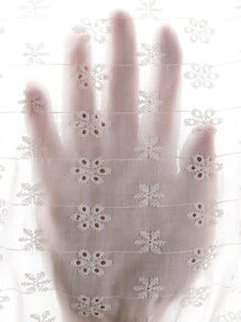 SHEIN Chicas de manga con volante fruncido Top schiffy & bajo con fruncido Falda - Azul y blanco - Ver 5