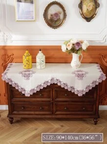 1 Khăn Trải Bàn Thêu Hoa Polyester Trang Trí Bàn Cho Bàn - Nhiều màu - Xem 3