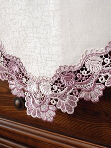 1 Khăn Trải Bàn Thêu Hoa Polyester Trang Trí Bàn Cho Bàn - Nhiều màu - Xem 4